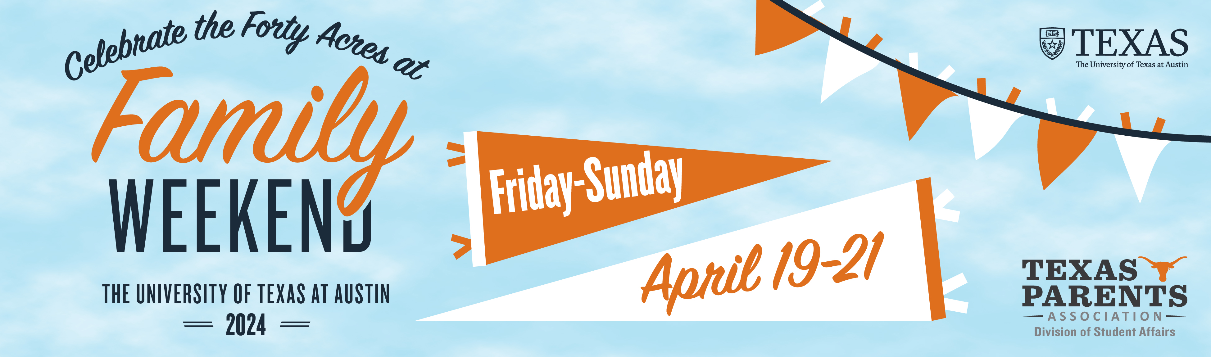 Celebrate the Forty Acres at Family Weekend on Friday-Sunday, April 19-21, 2024