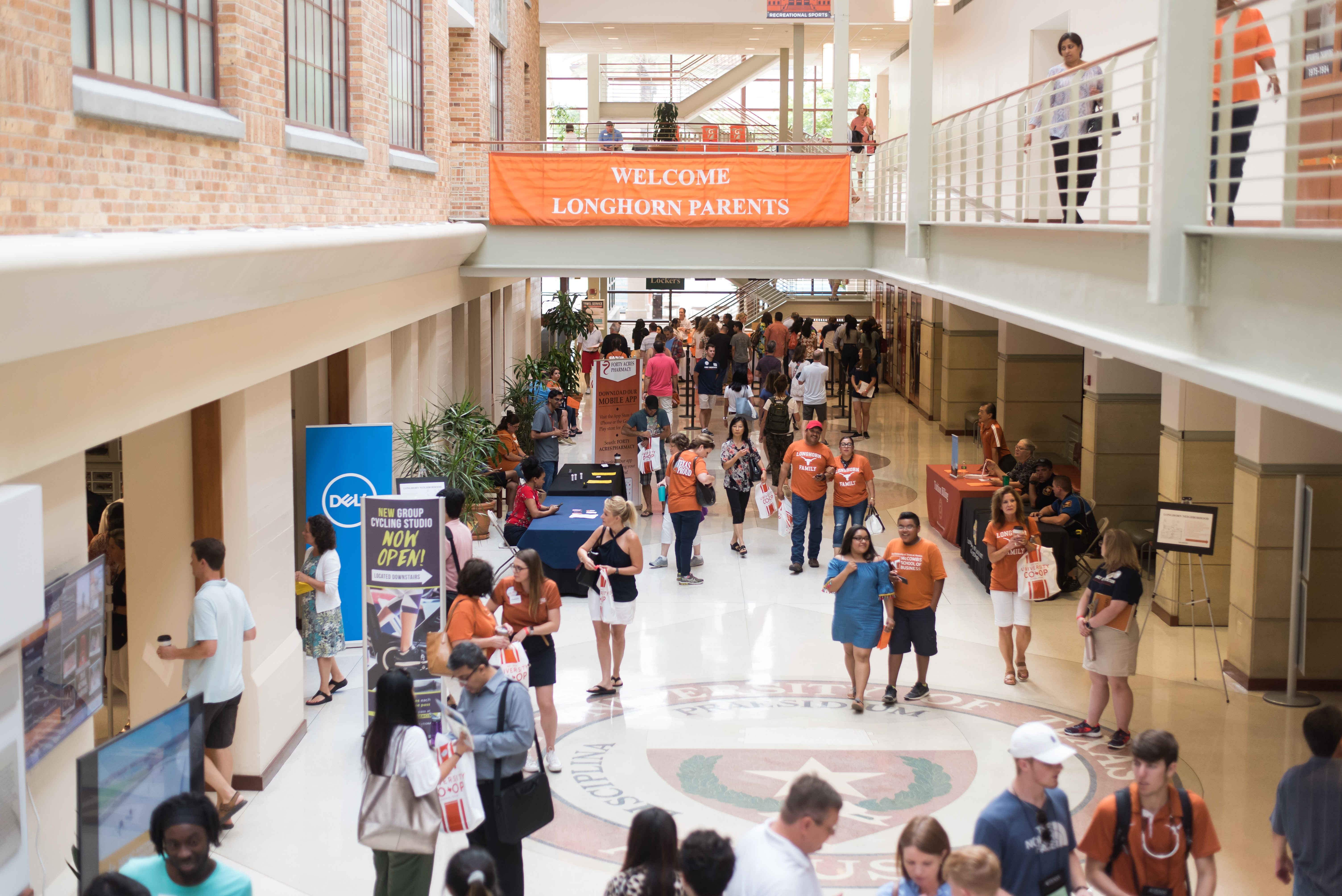 Gregory Gym Concourse during Family Orientation